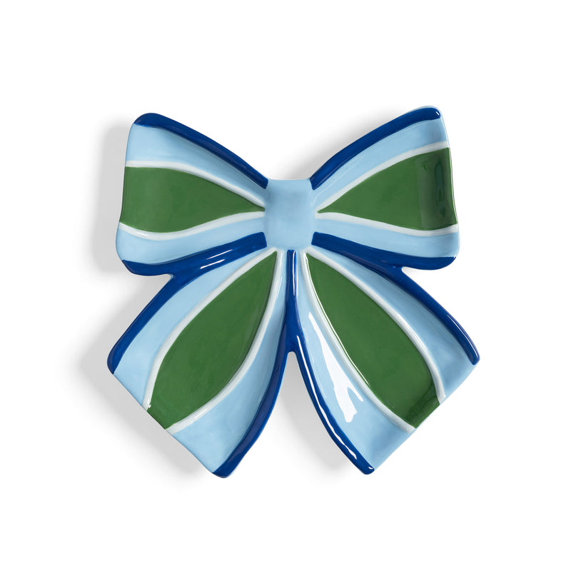 &amp;klevering - Ribbon Dekoschale | blue/green