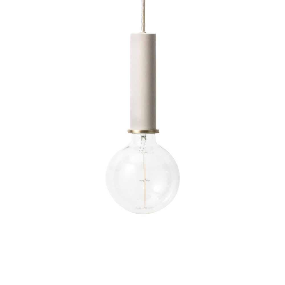 Ferm Living - Socket Pendelleuchte High | hoch / hellgrau