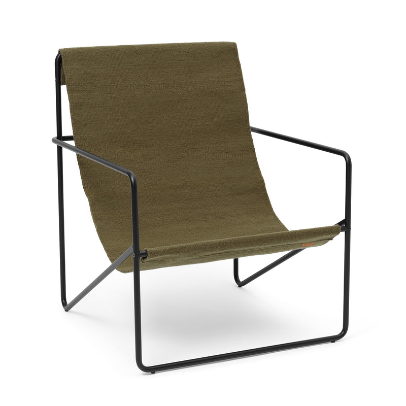 Ferm Living - Desert Lounge Chair | schwarz/olive