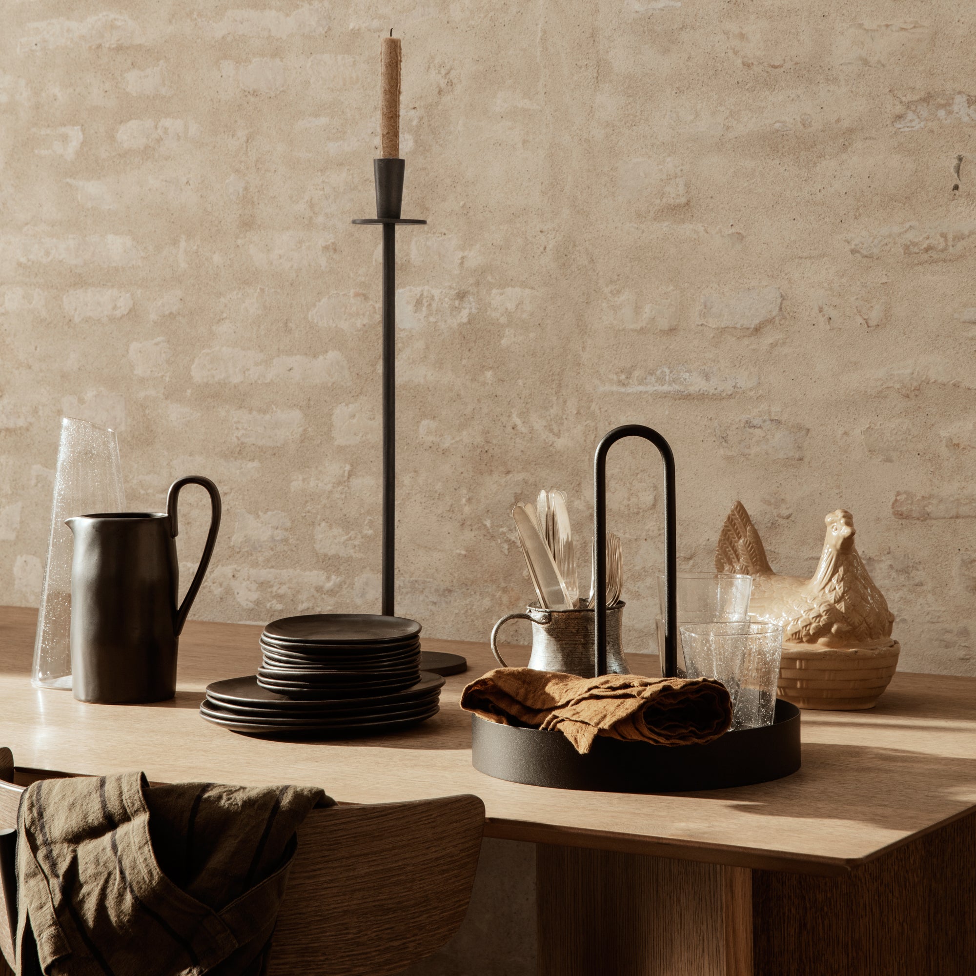 Ferm Living - Grib Tablett | schwarz