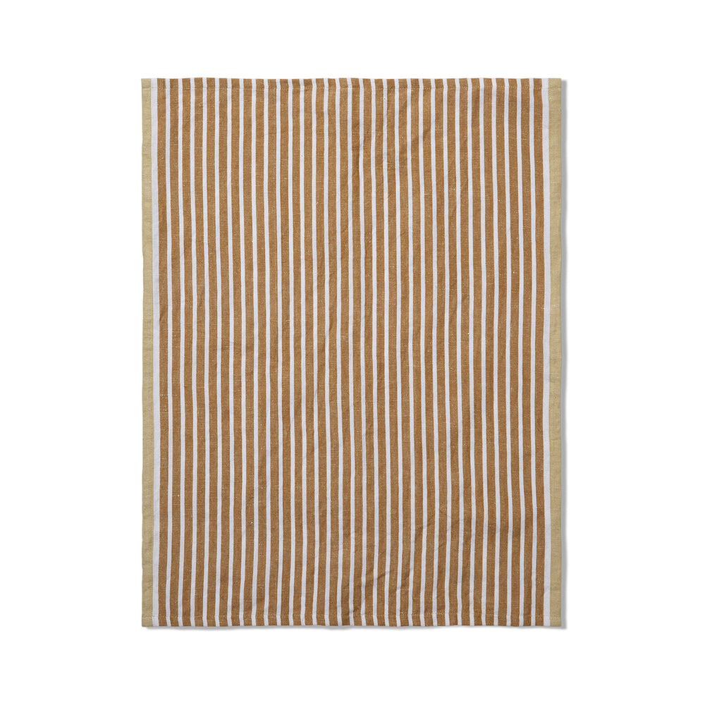 Ferm Living - Hale Geschirrtuch | goldbraun/silberner Farn