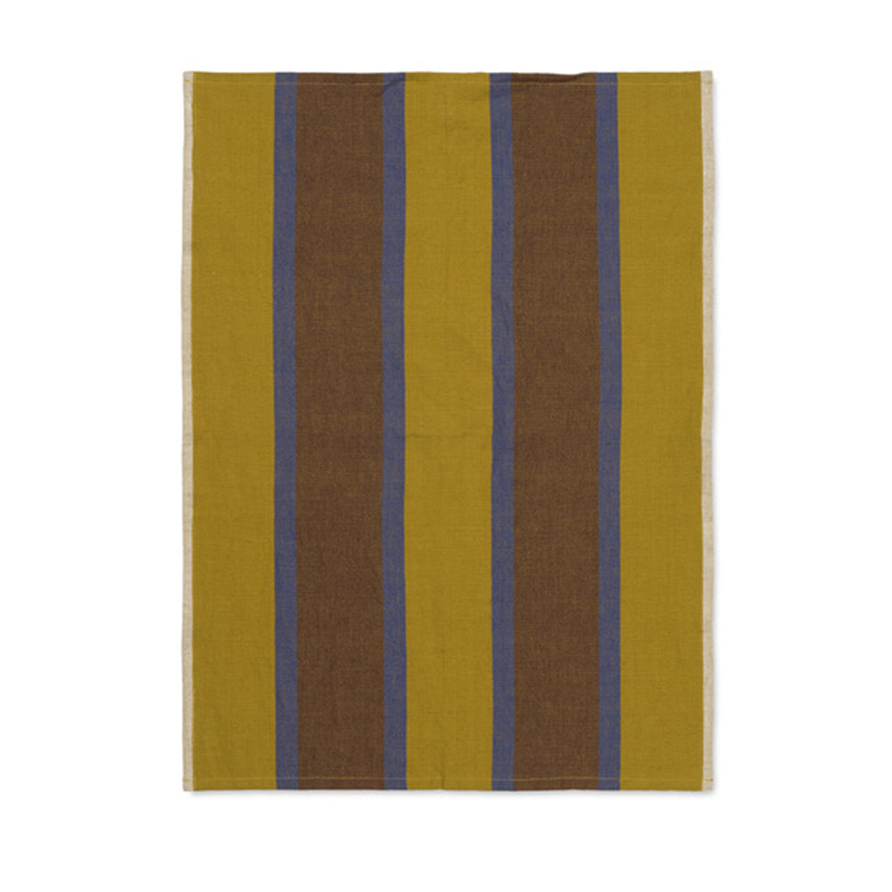 Ferm Living - Hale Geschirrtuch | lime-dunkelblau-chocolate