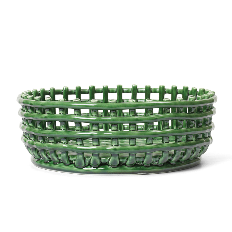 Ferm Living - Keramik Centerpiece Schale | emerald green