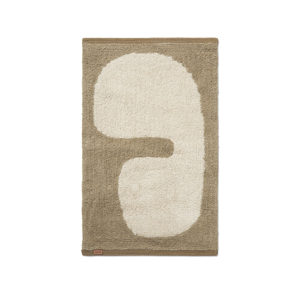 Ferm Living - Lay Fußmatte | dark taupe/off-white
