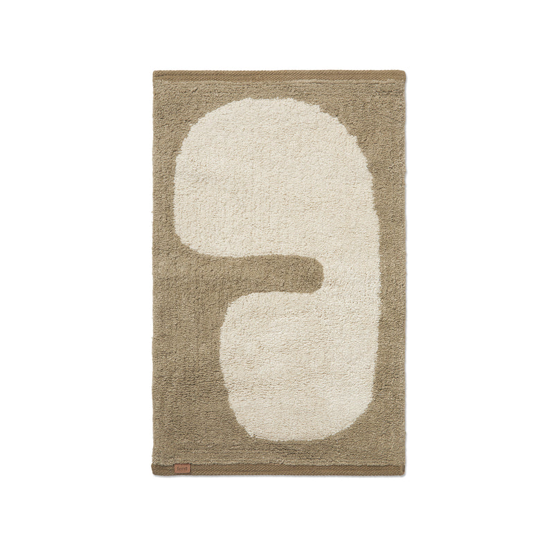 Ferm Living - Lay Fußmatte | dark taupe/off-white