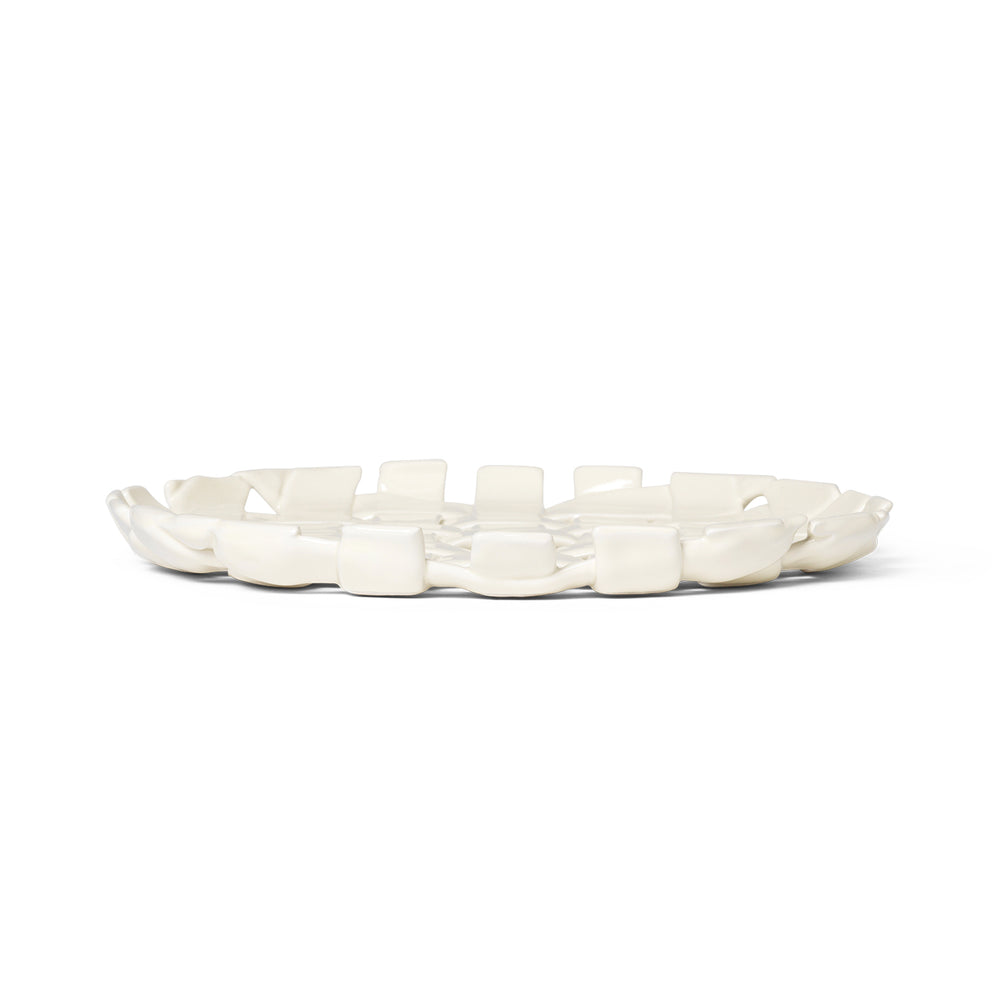 Ferm Living - Plait Servierplatte | off white