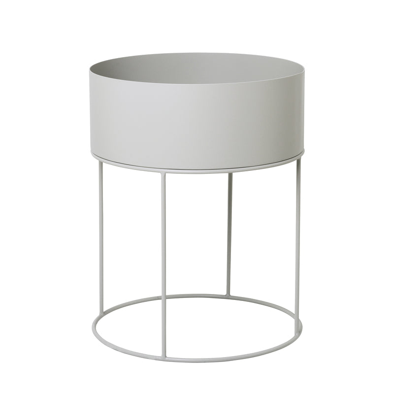 Ferm Living - Plant Box rund | hellgrau