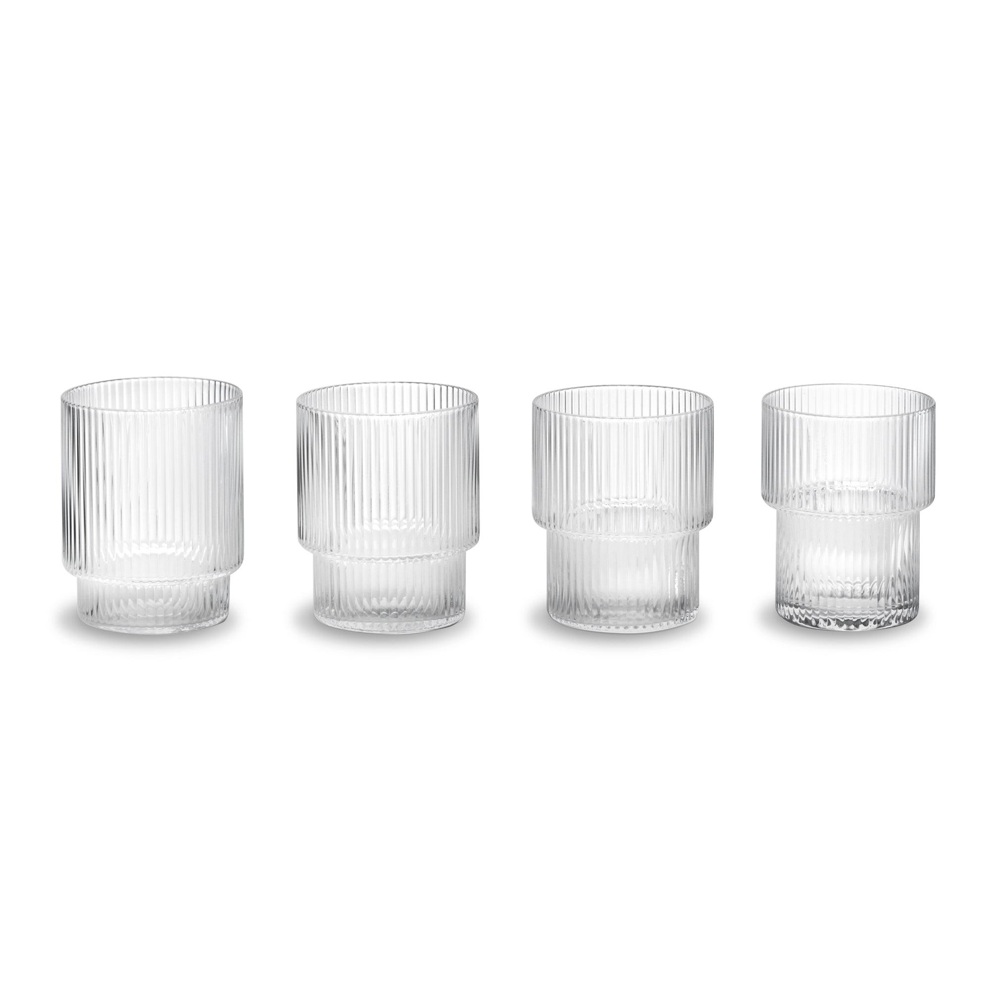 Ferm Living - Ripple Trinkgläser (4er-Set) | clear