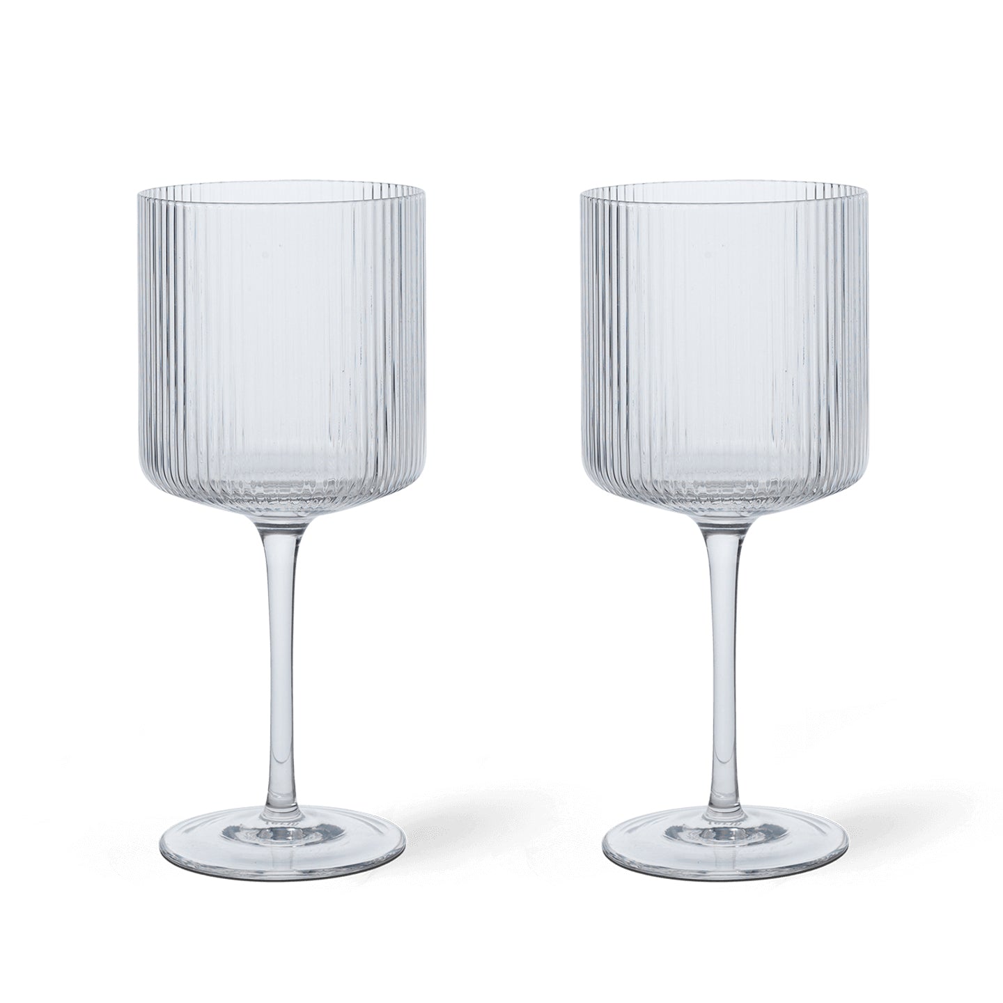 Ferm Living - Ripple Rotweinglas (2er-Set) | clear