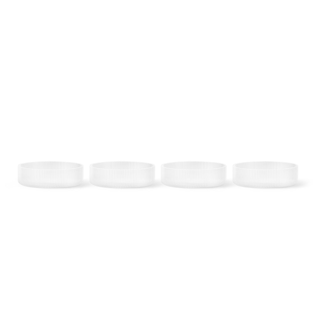 Ferm Living - Ripple Schale (4er-Set) | frosted