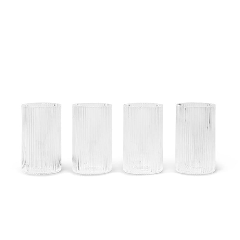 Ferm Living - Ripple Verrines Gläser (4er-Set) | clear