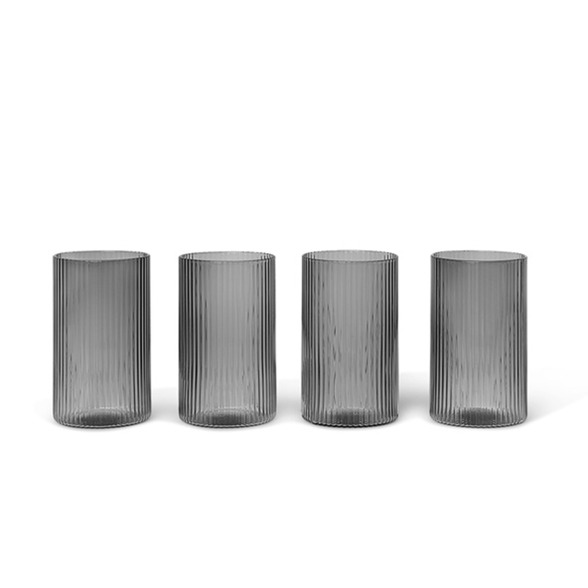 Ferm Living - Ripple Verrines Gläser (4er-Set) | smoked grey