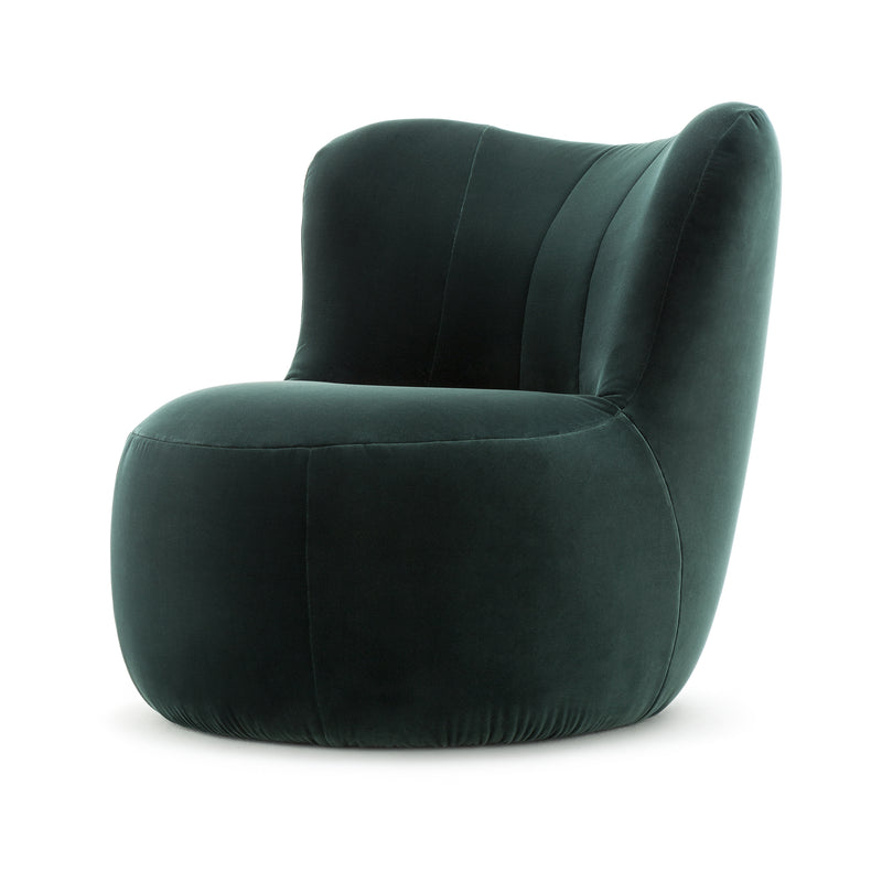 freistil - 173 Sessel | Velour tannengrün