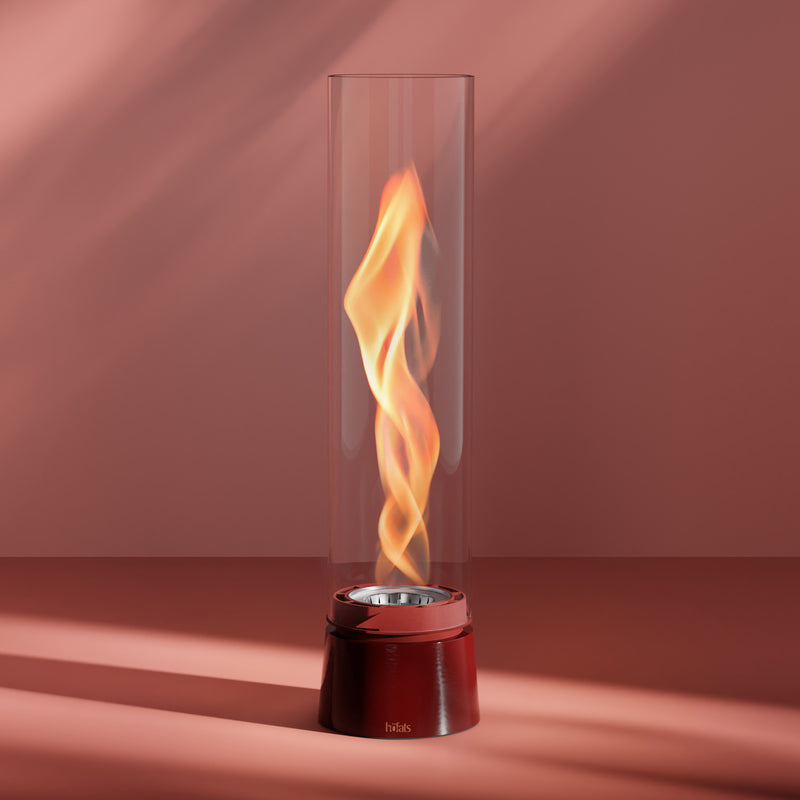 höfats - Spin air Tischfeuer | Ø 12 cm / emaille rot