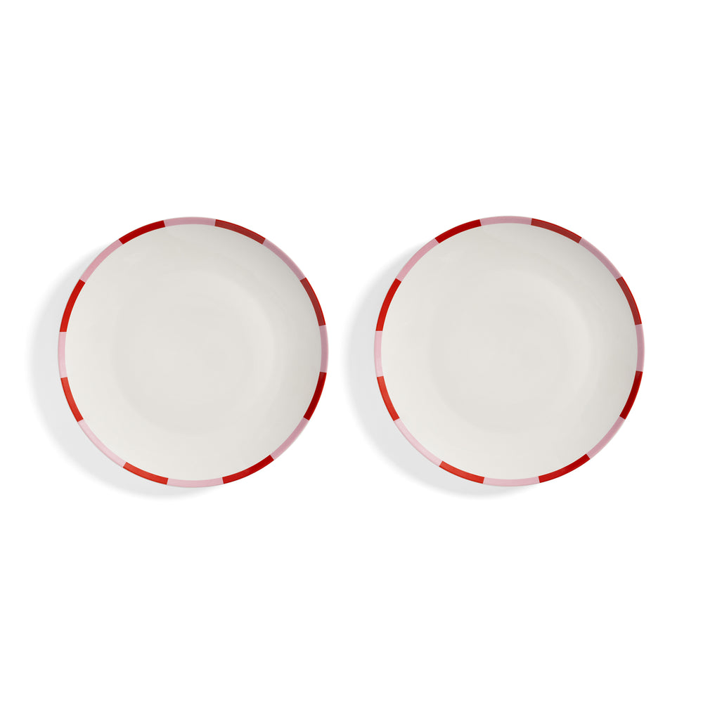 &amp;klevering - Bliss Teller | Ø 27 cm / rosa/rot