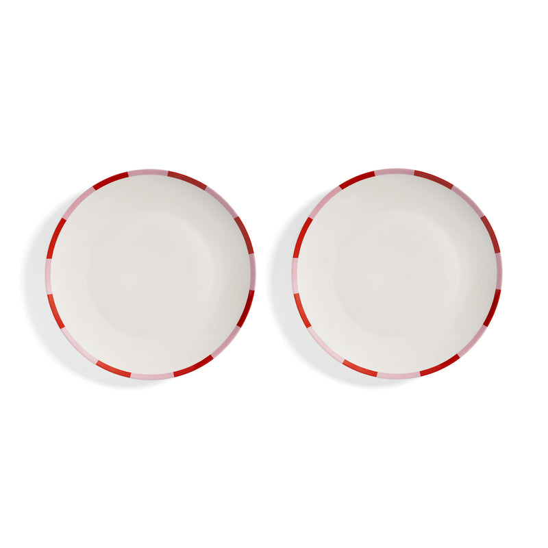 &amp;klevering - Bliss Teller | Ø 27 cm / rosa/rot