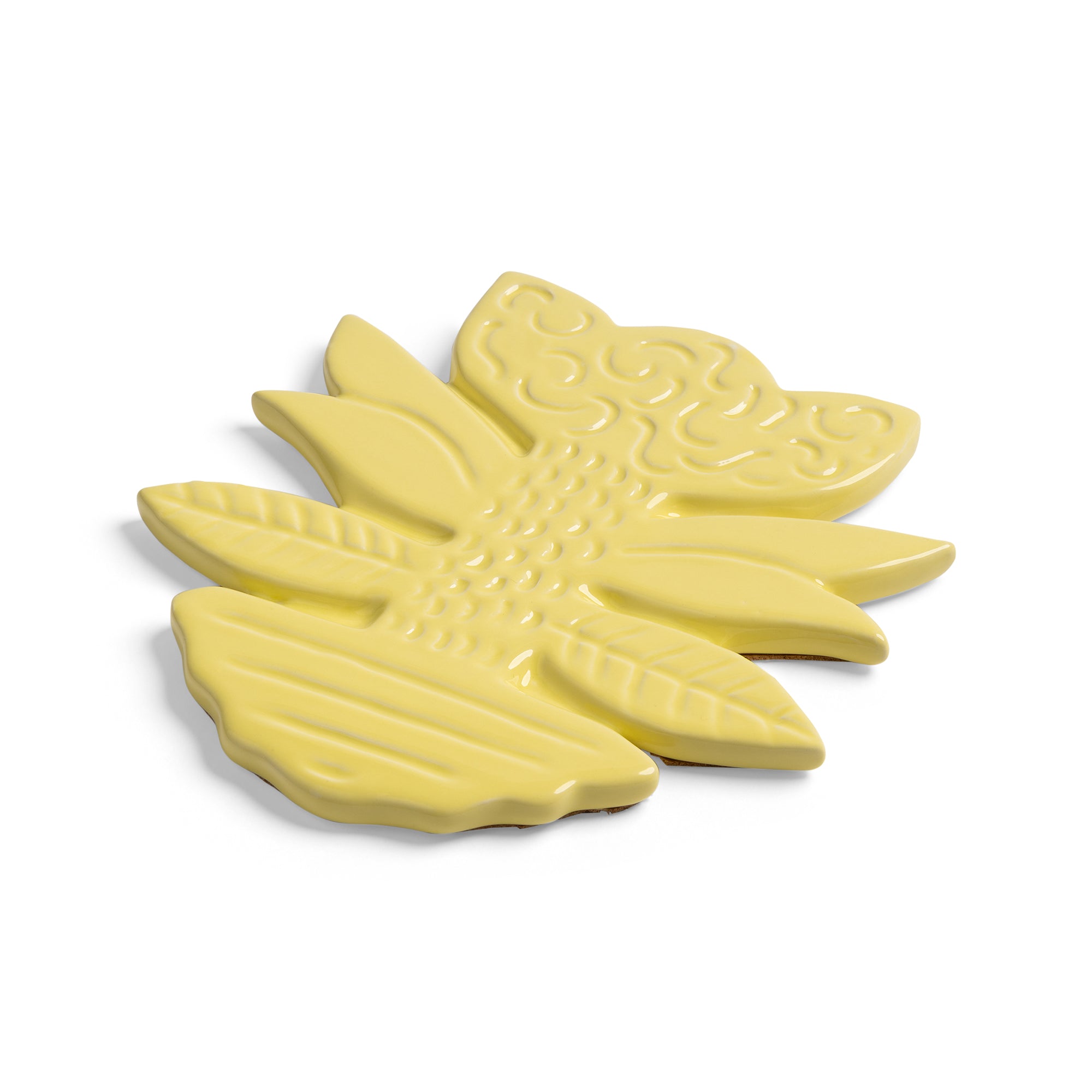 &amp;klevering - Blume Topfuntersetzer | gelb