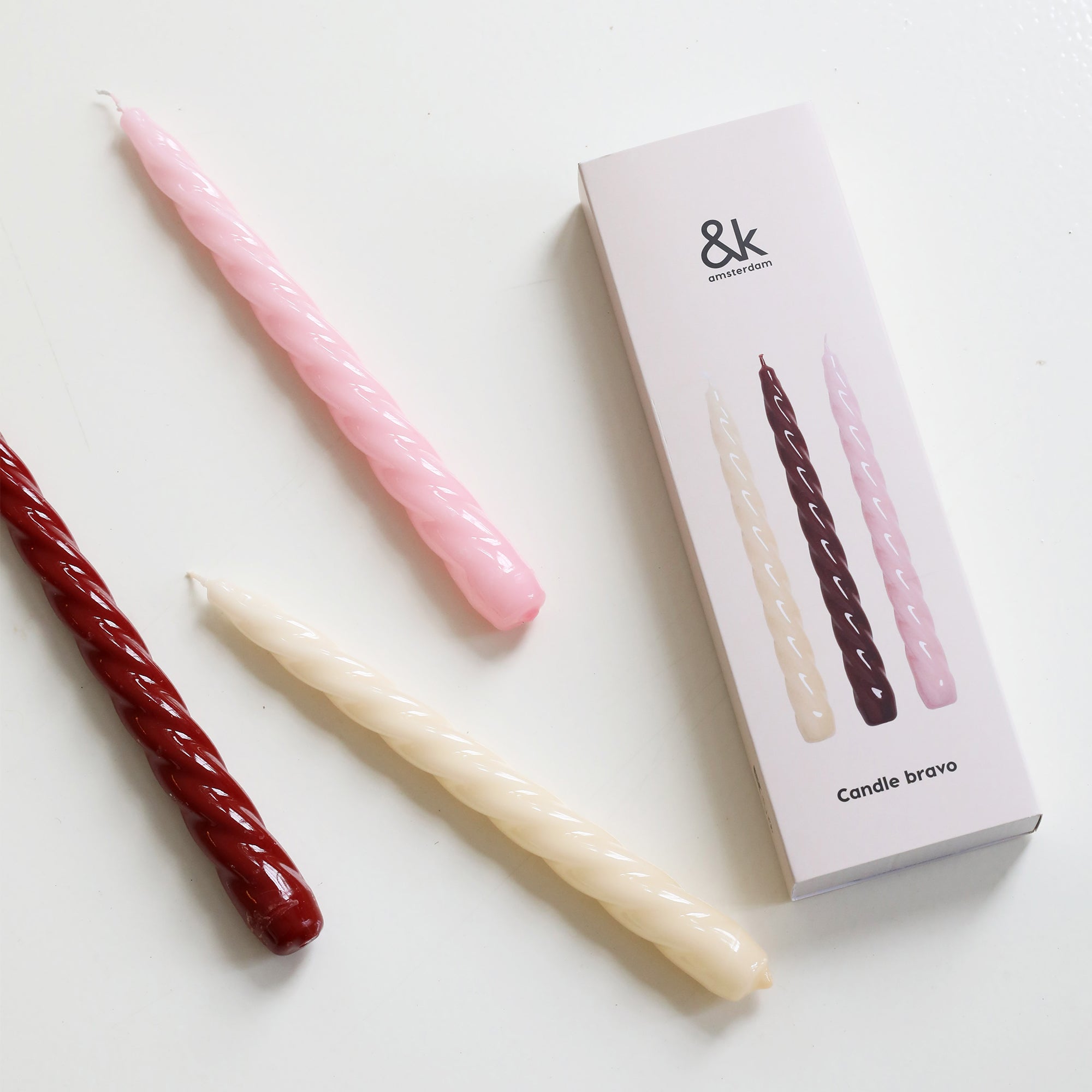 &amp;klevering - Bravo Stabkerzen | rot