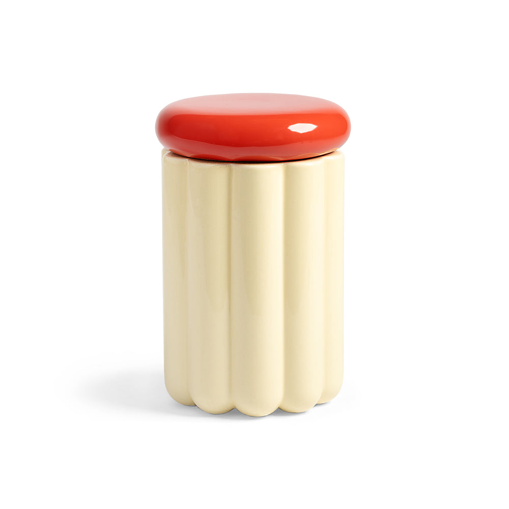 &amp;klevering - Charlo Vorratsdose | off-white/rot
