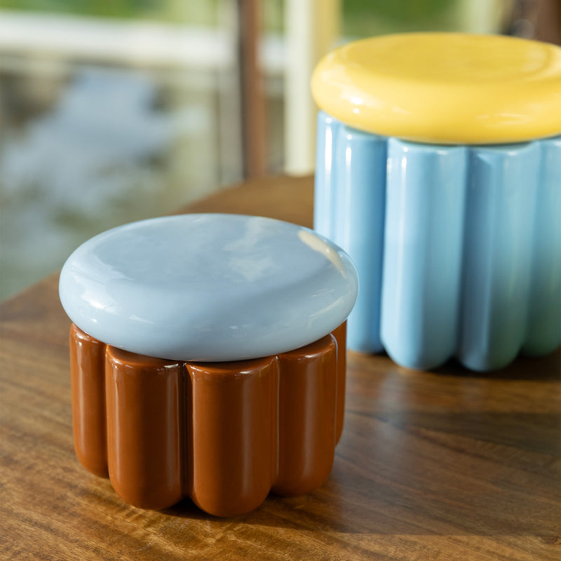 &amp;klevering - Charlo Vorratsdose | braun/blau
