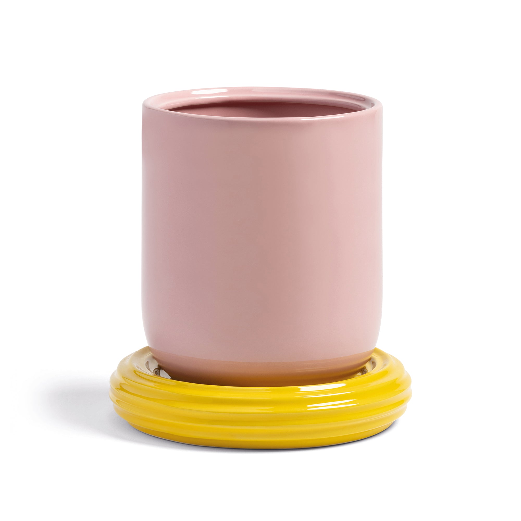 &amp;klevering - Churros Blumentopf | blush/gelb