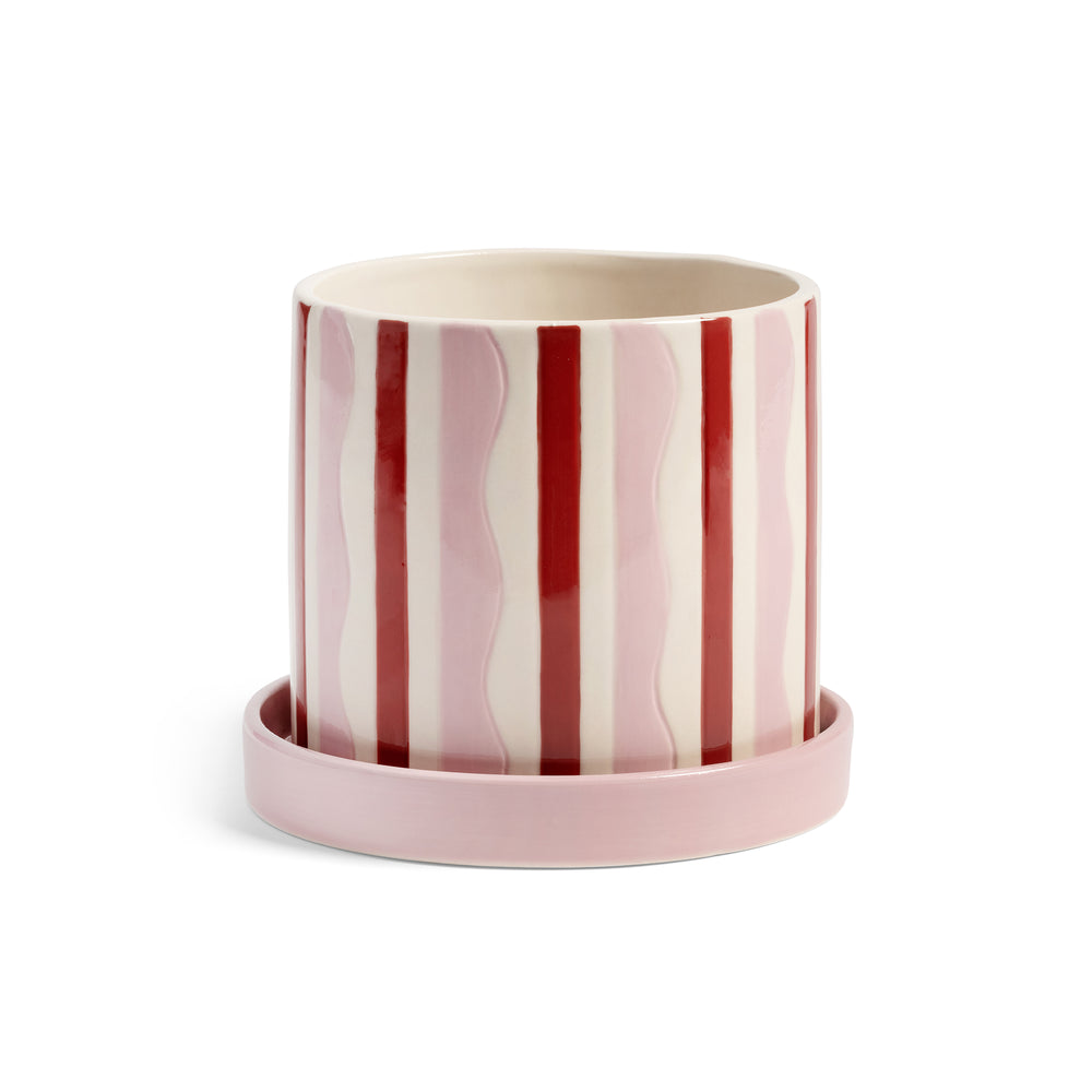 &amp;klevering - Clash Blumentopf | rose/red/white