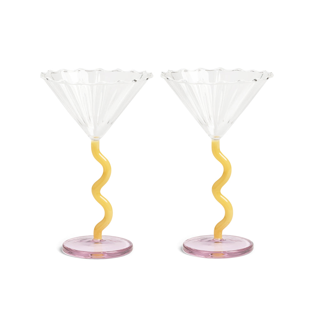 &amp;klevering - Coupe Curve Cocktailglas | caramel