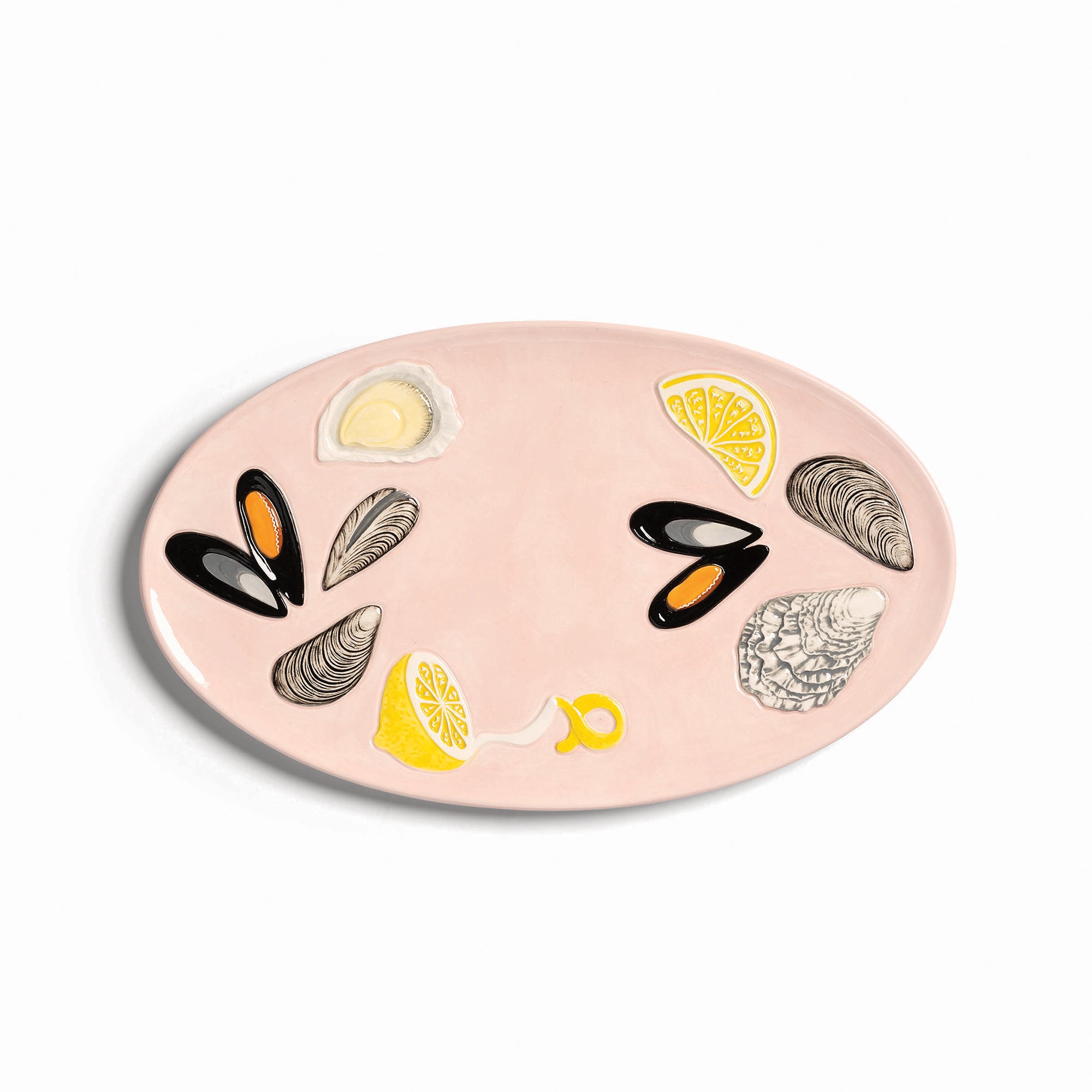 &amp;klevering - De la mer Servierplatte 33 x 20 cm | oyster