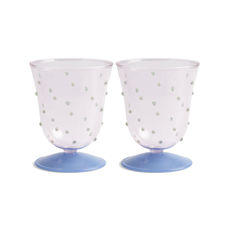 &amp;klevering - Dot Trinkglas | pink