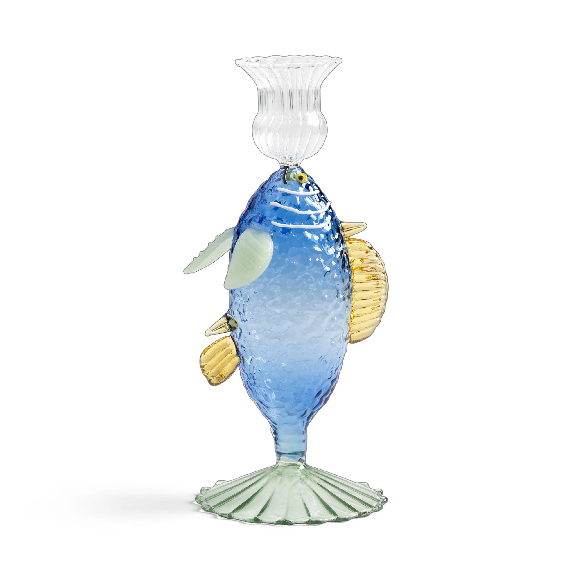 &amp;klevering - Fish Kerzenhalter | blau