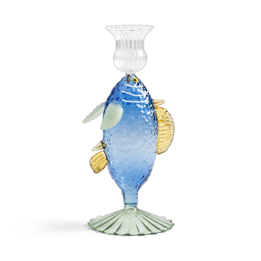 &amp;klevering - Fish Kerzenhalter | blau