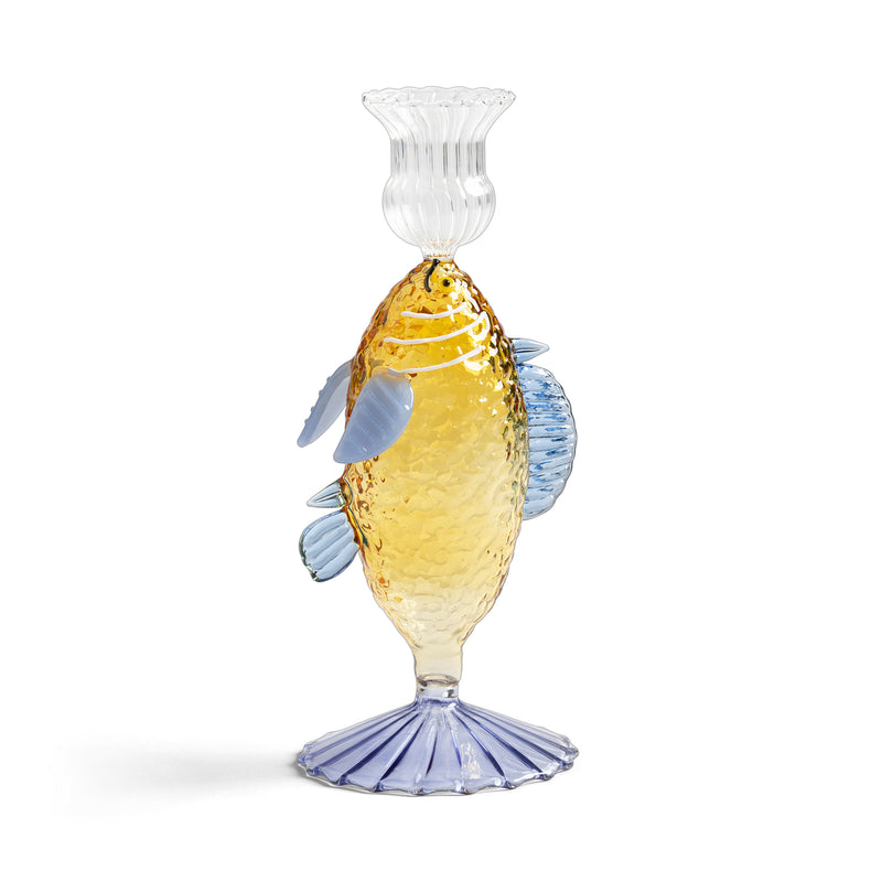 &amp;klevering - Fish Kerzenhalter | gelb