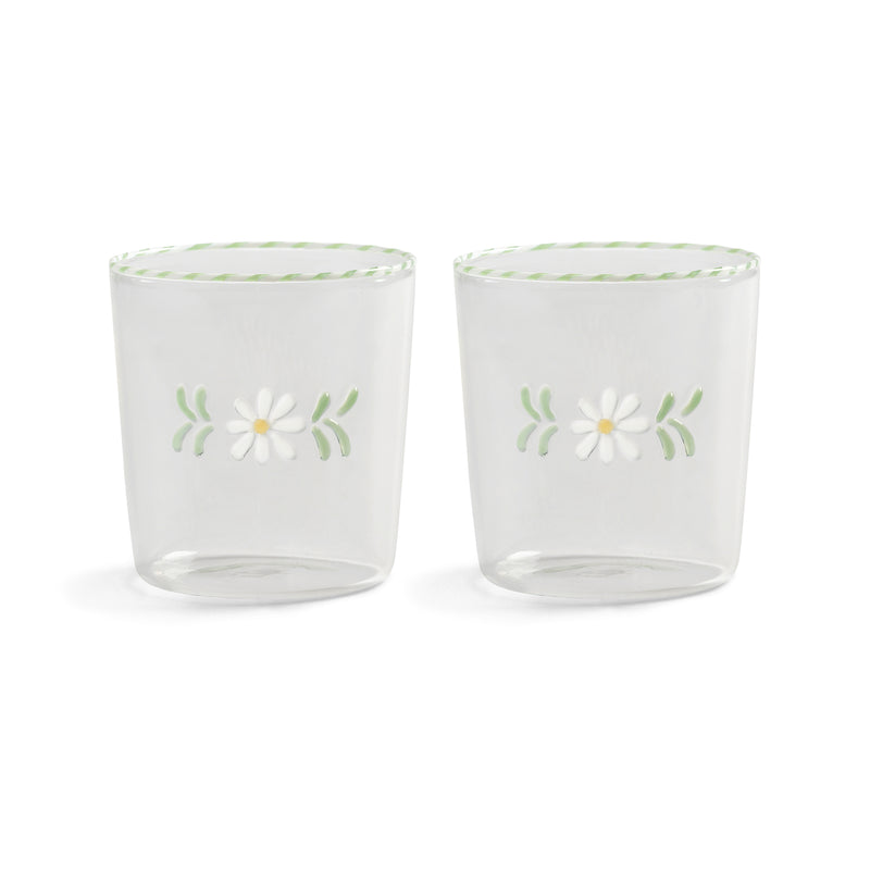 &amp;klevering - Flora Trinkglas | weiß
