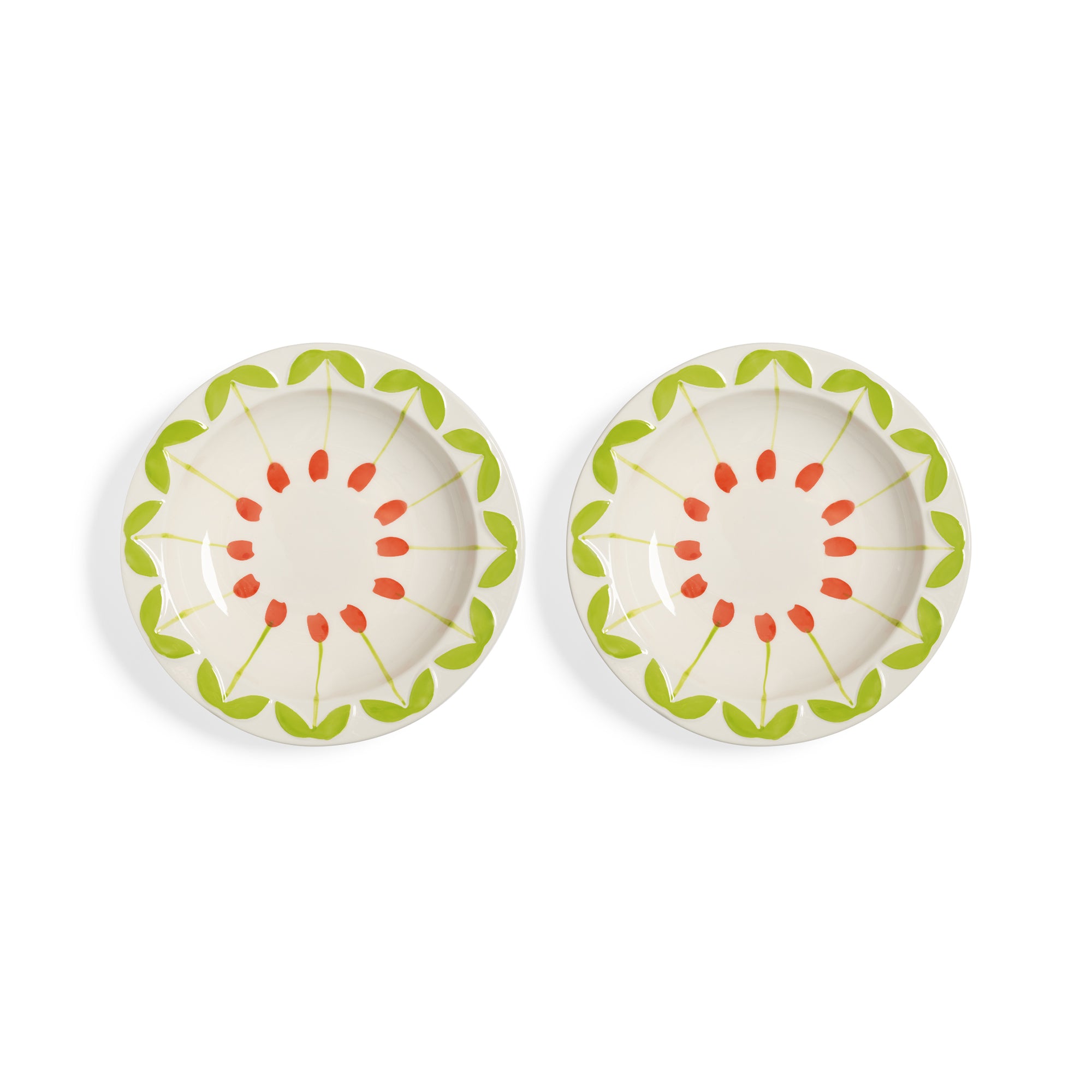 &amp;klevering - Folk Schale (2er-set) | rot