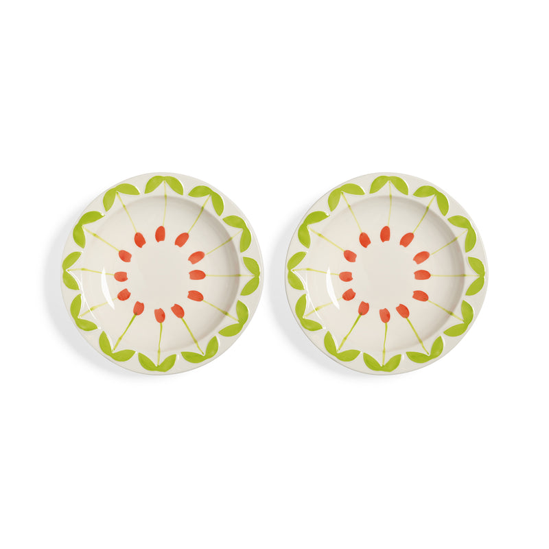 &amp;klevering - Folk Schale (2er-set) | rot