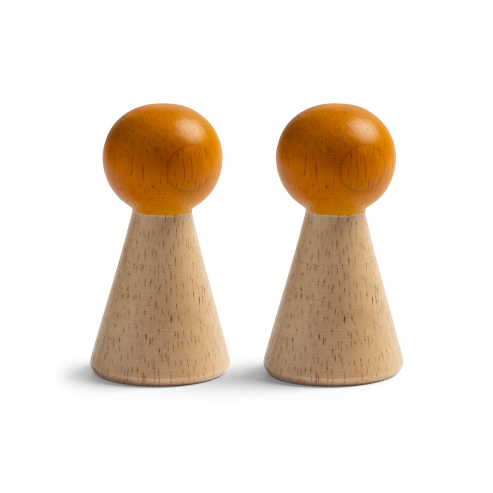 &amp;klevering - Halma Garderobenhaken | oak/orange