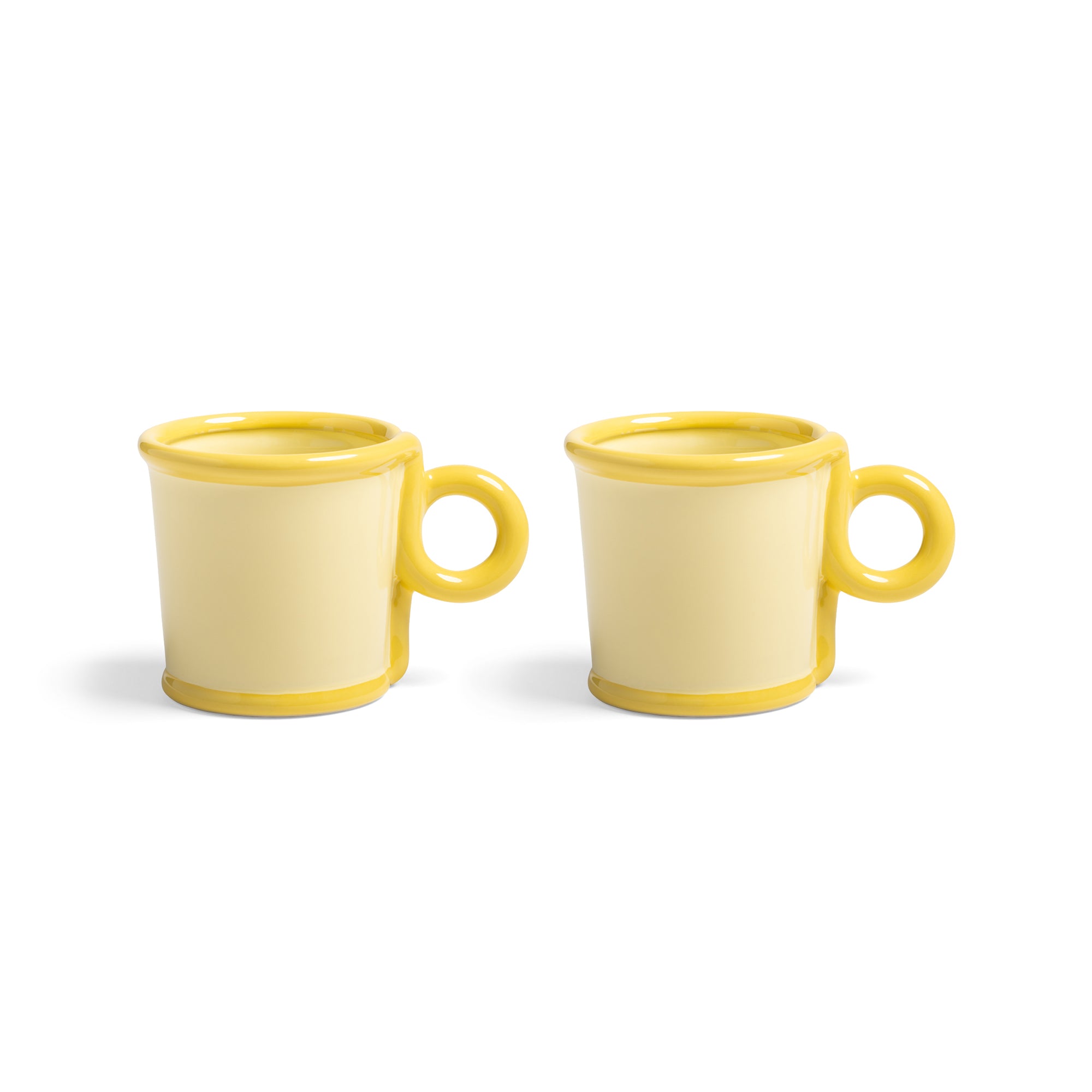 &amp;klevering - Loop Becher mit Henkel 300 ml | gelb