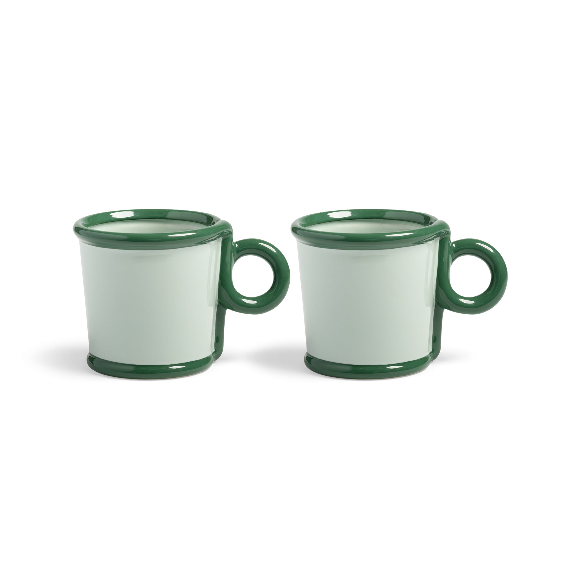&amp;klevering - Loop Becher mit Henkel 300 ml | grün