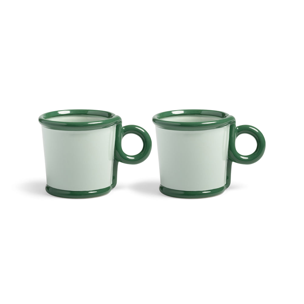&amp;klevering - Loop Becher mit Henkel 300 ml | grün