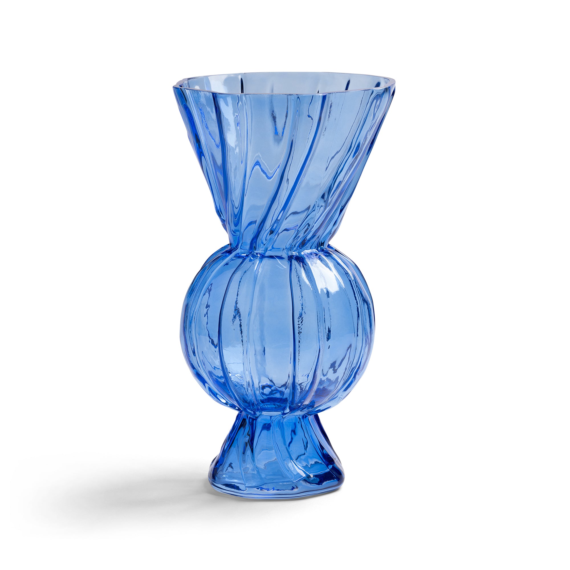 &amp;klevering - Rhombic Glas-Vase | blau