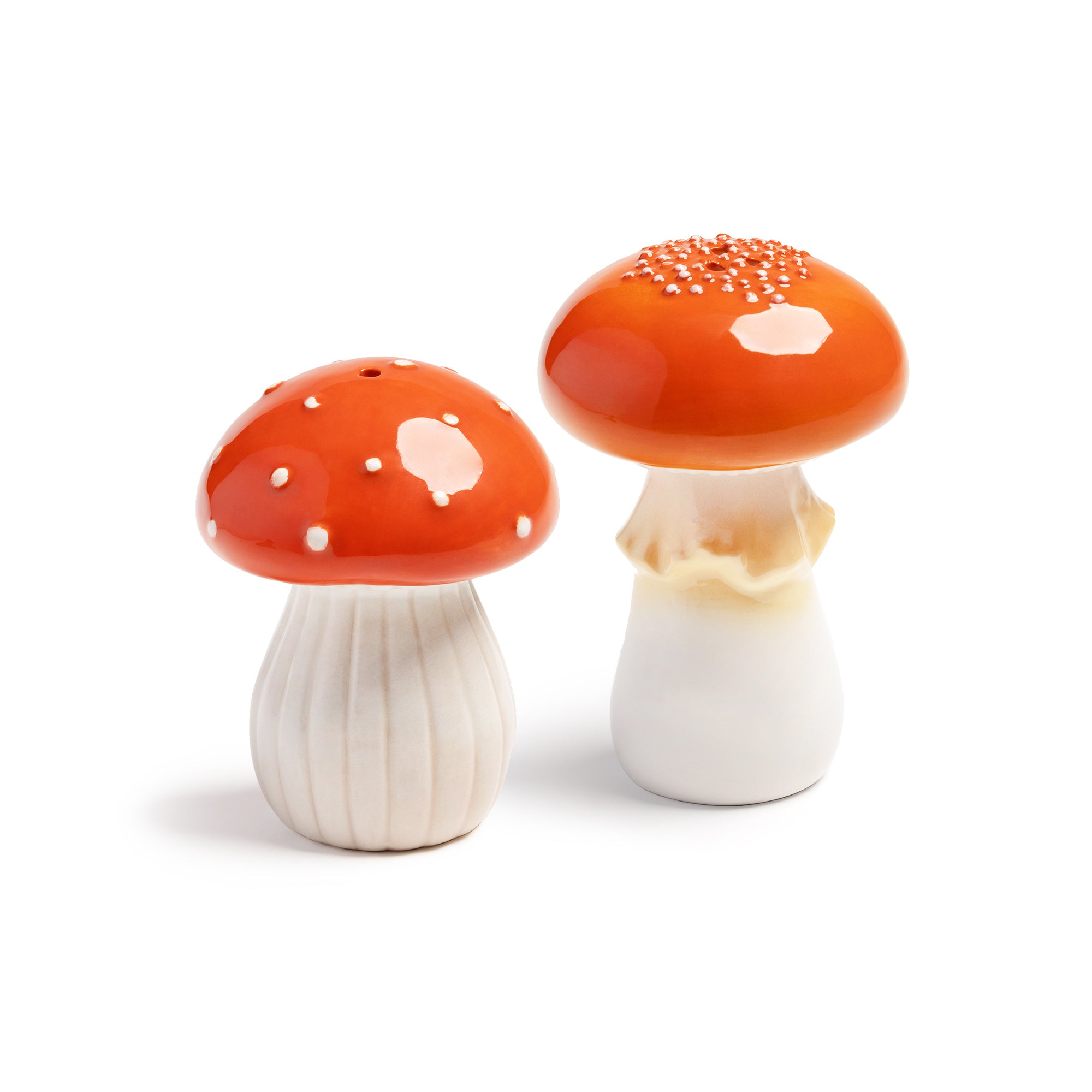 &amp;klevering - Salz- und Pfefferstreuer Mushroom | rot / weiß