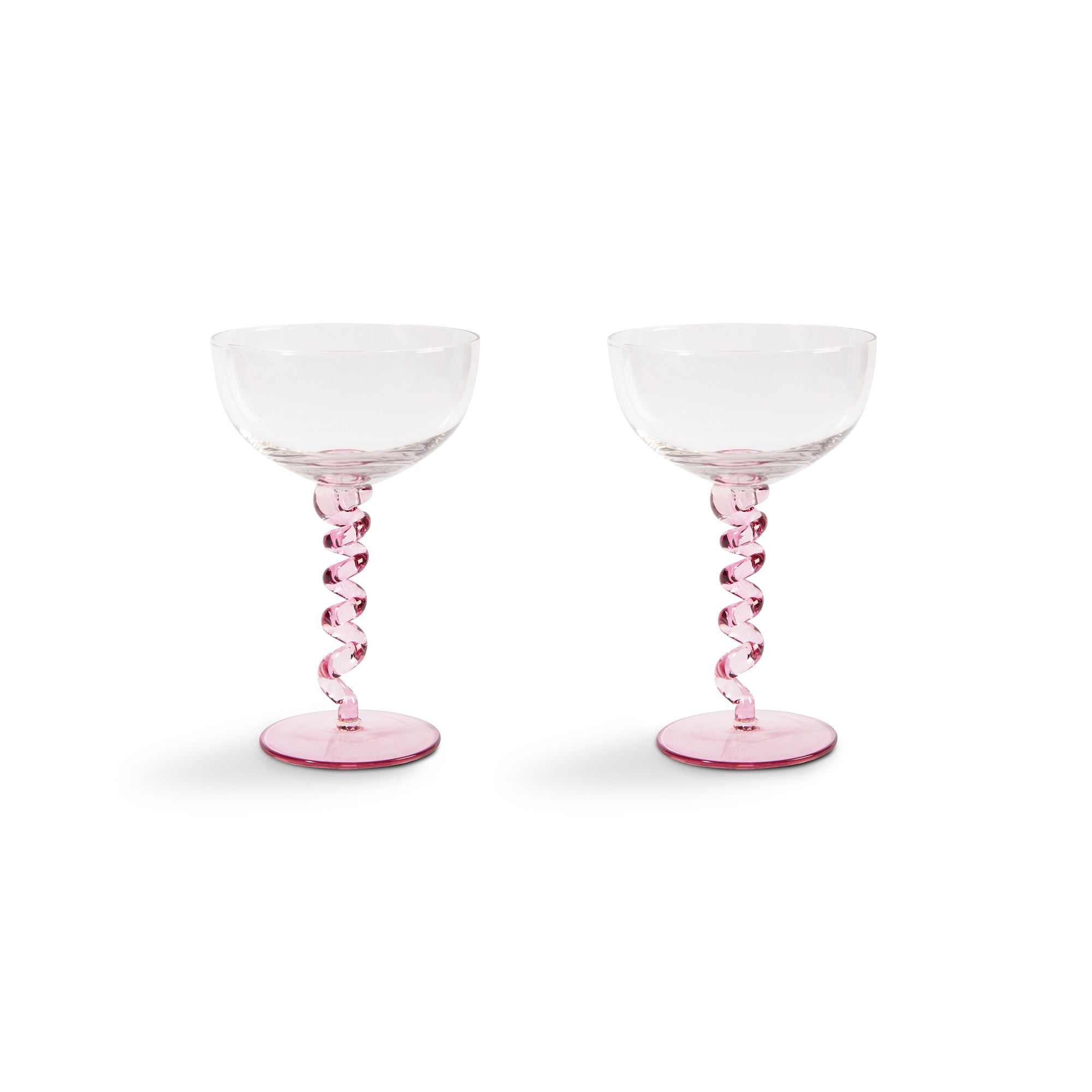&amp;klevering - Coupe Spiral Champagnerglas | pink