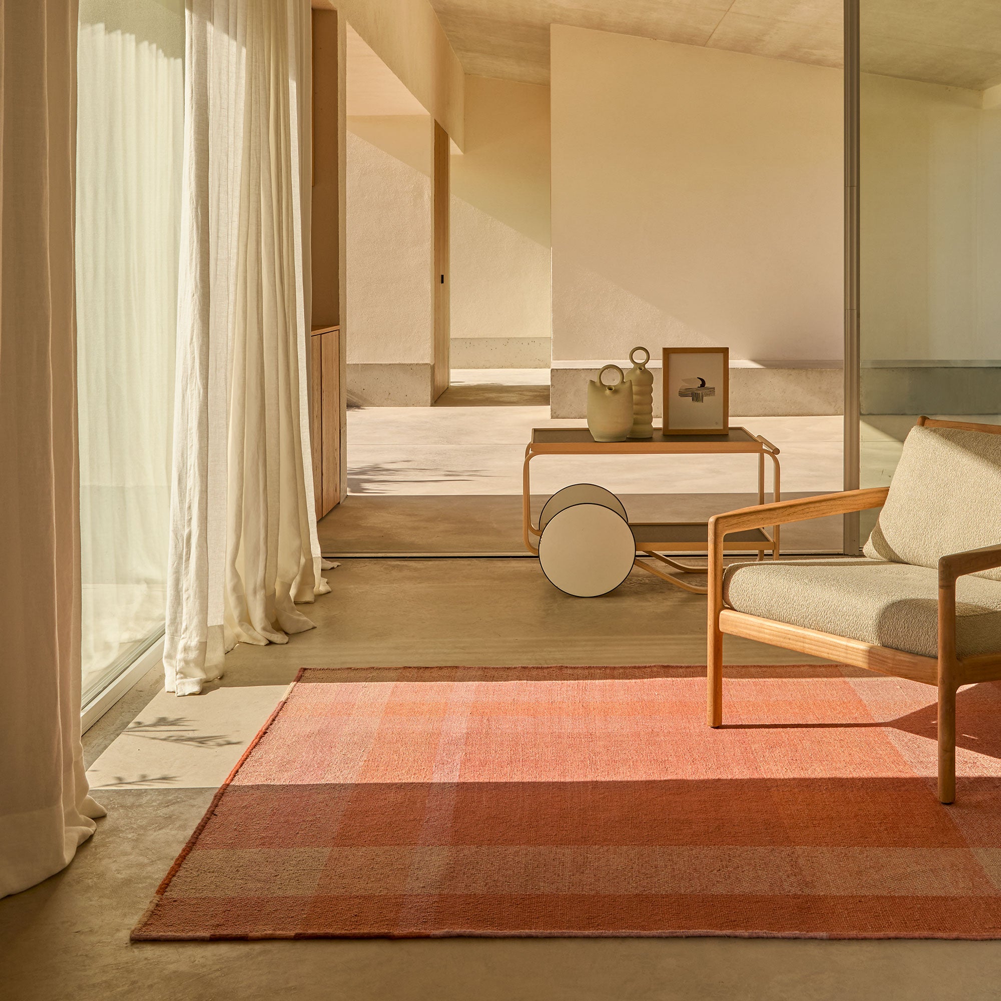 nanimarquina - Nuance Wollteppich | 170 x 240 cm / koralle, 200 x 300 cm / coral