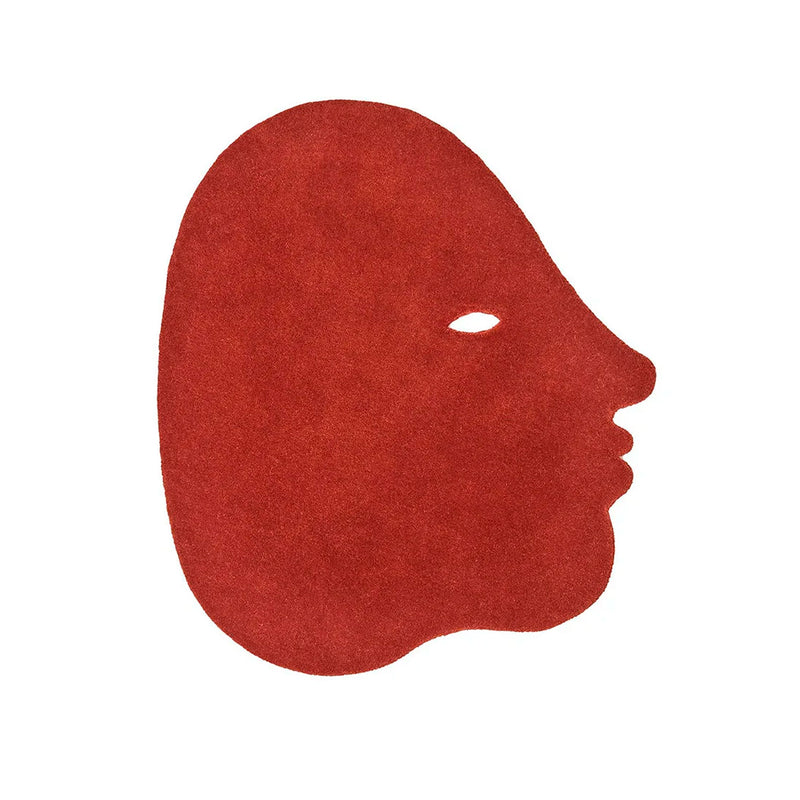 nanimarquina - Talk Talk Wollteppich | 85 x 95 cm / ziegelrot