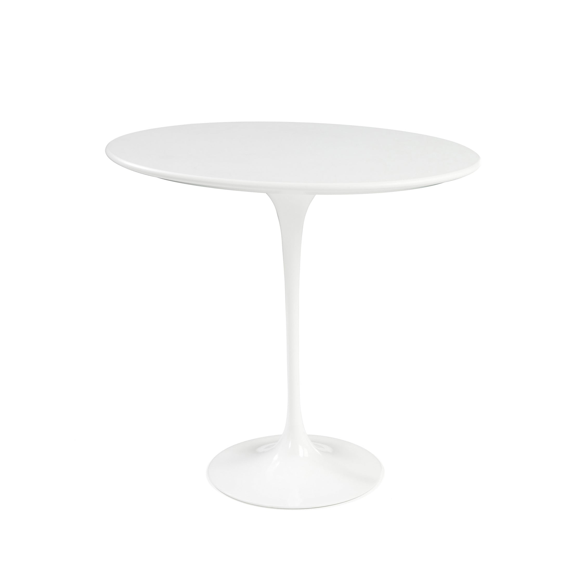 Knoll - Saarinen Tulip Beistelltisch | Laminat weiß/weiß / Ø 51 cm