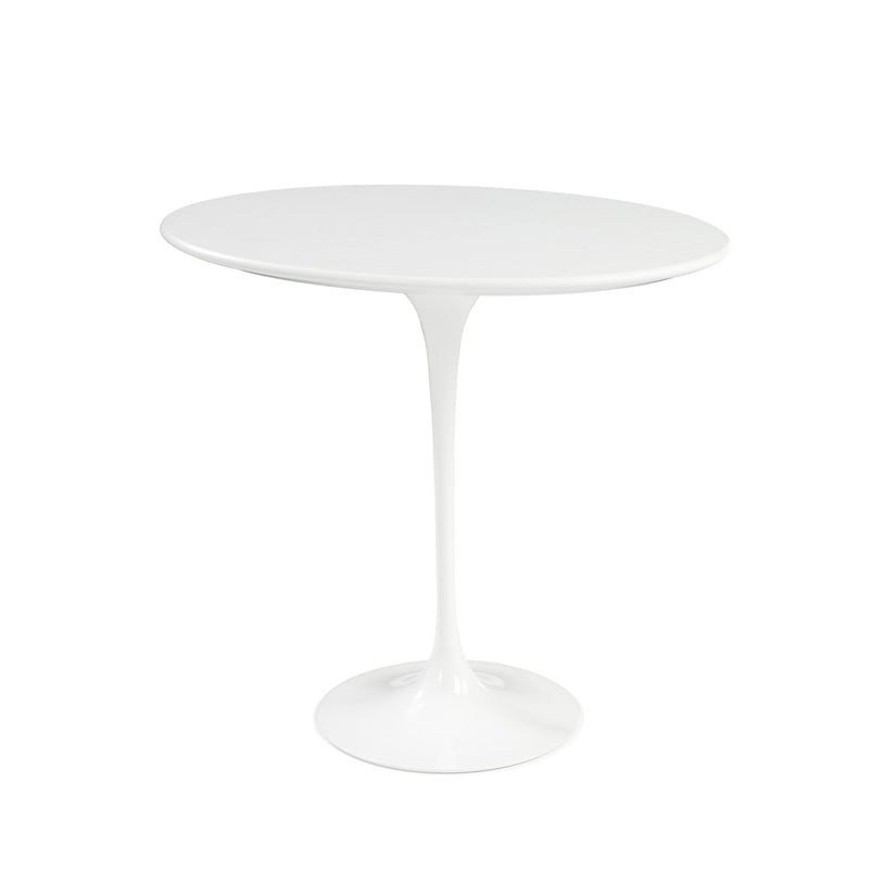 Knoll - Saarinen Tulip Beistelltisch | Laminat weiß/weiß / Ø 51 cm