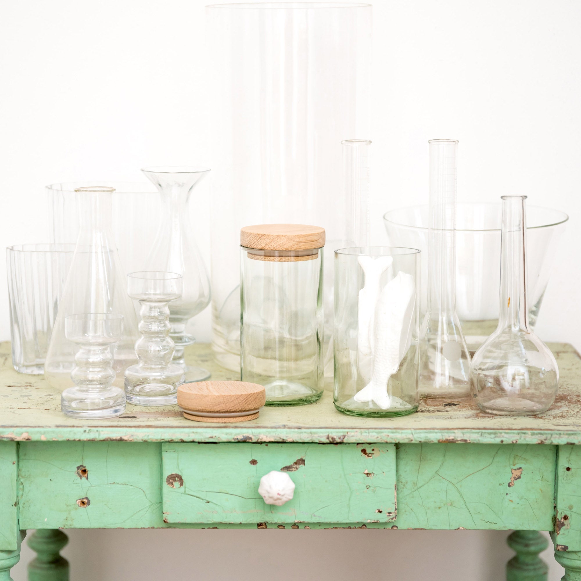 side by side - Vorratsglas | Eiche/klarglas