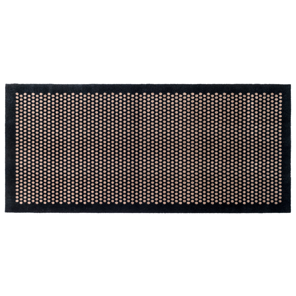 tica copenhagen - Dot Fußmatte | 90 x 200 cm / sand/schwarz