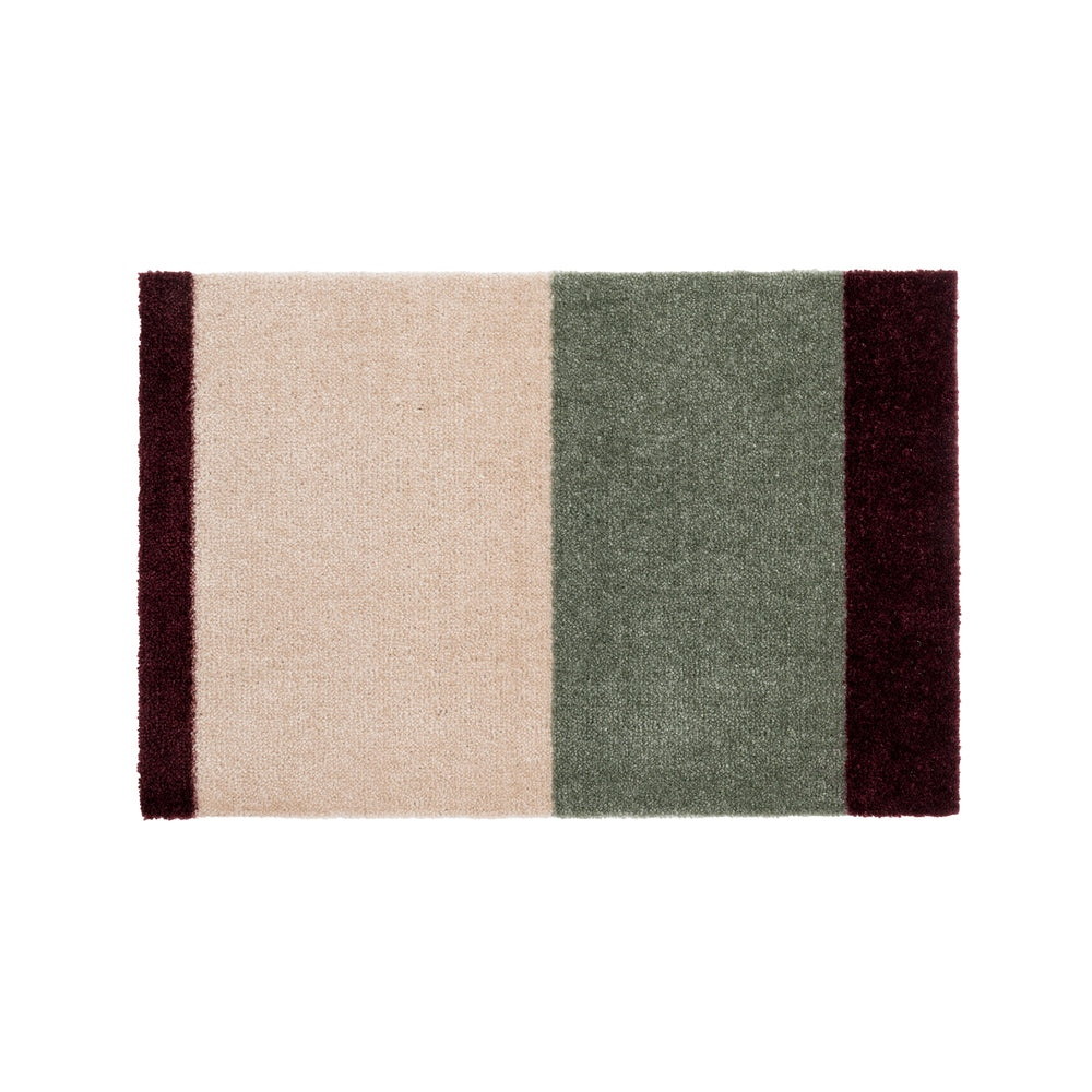 tica copenhagen - Stripes Horizontal Läufer | 40 x 60 cm / green/ivory/bordeaux